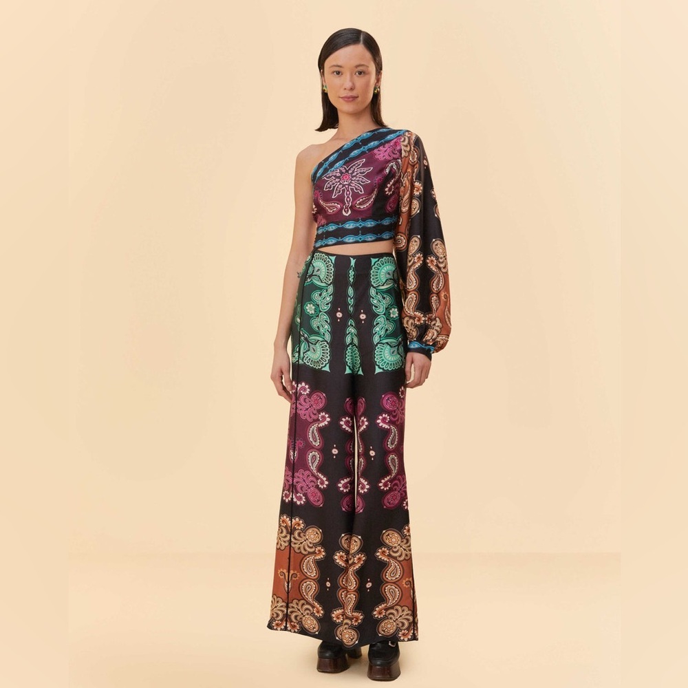 FARM RIO Multicolor Sweet Mermaids Asymmetric Jumpsuit
